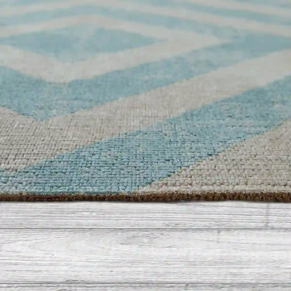 Bordure Tapis Rond Scandinave Losangia