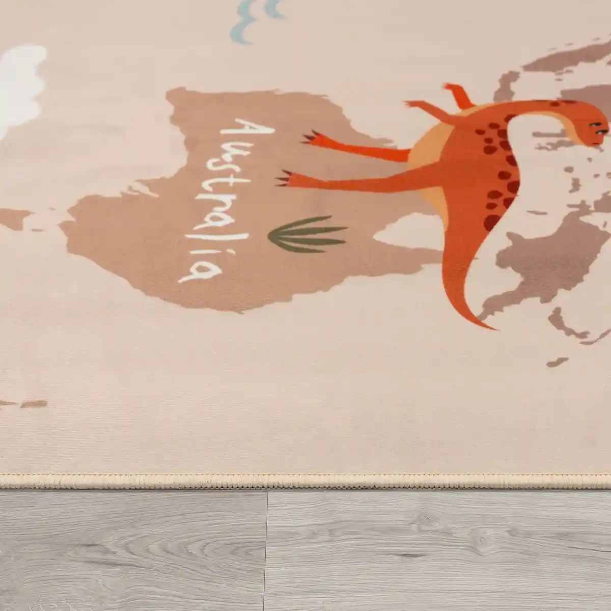 Bordure Tapis Carte du Monde Dino