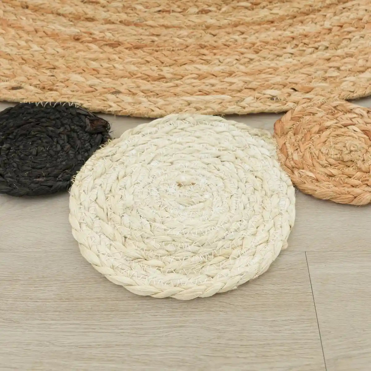 Bordure Tapis Rond Jute Elya