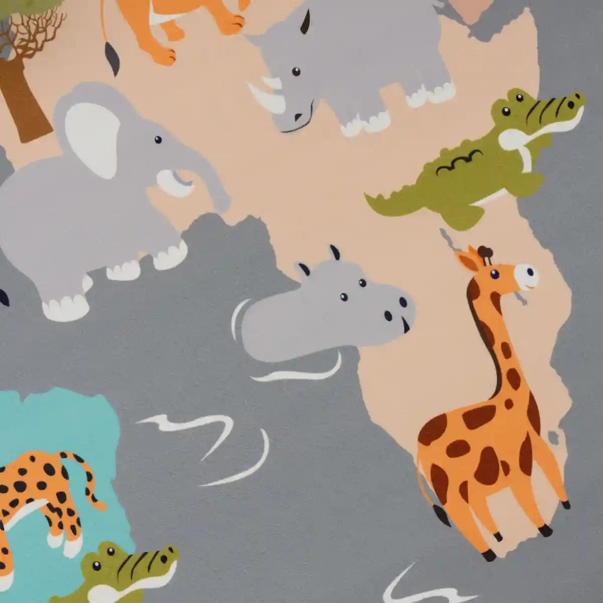 Détails Tapis Carte du Monde Meno