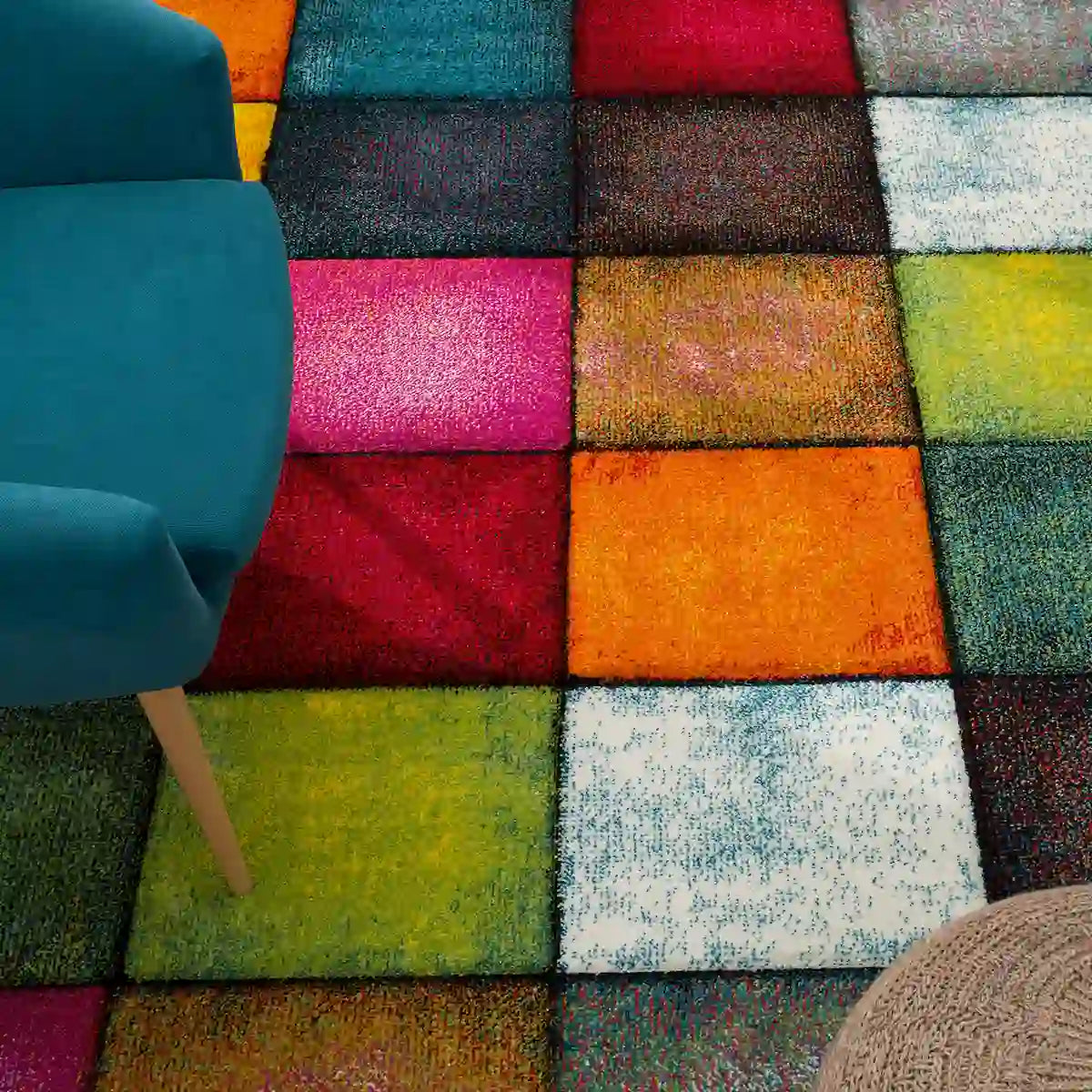 Détails Tapis Coloré Disco