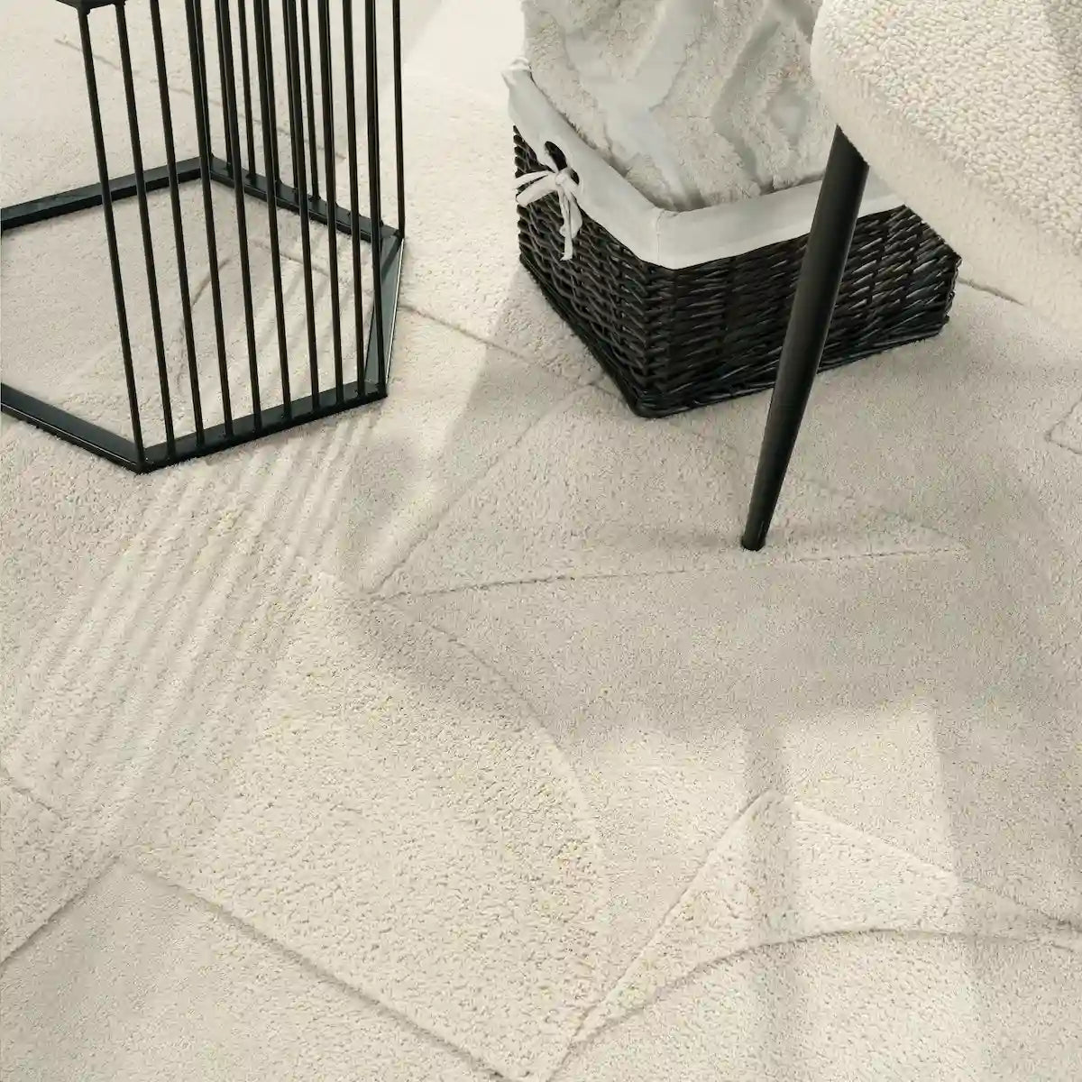 Détails Tapis Rond Scandinave Liva