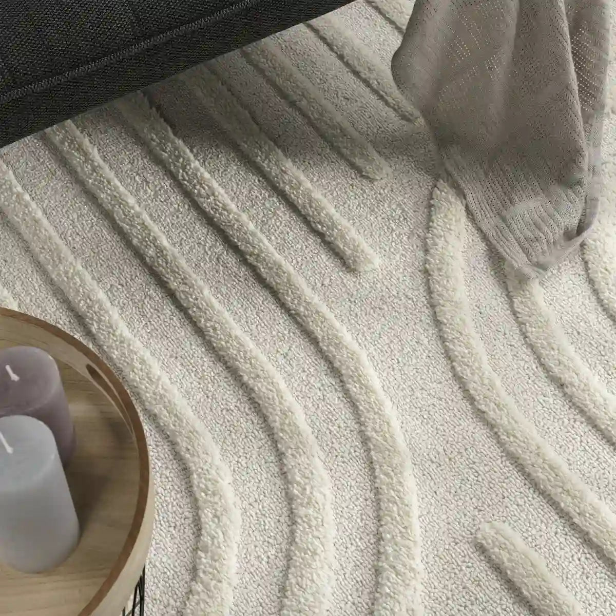 Détails Tapis Scandinave Wavo