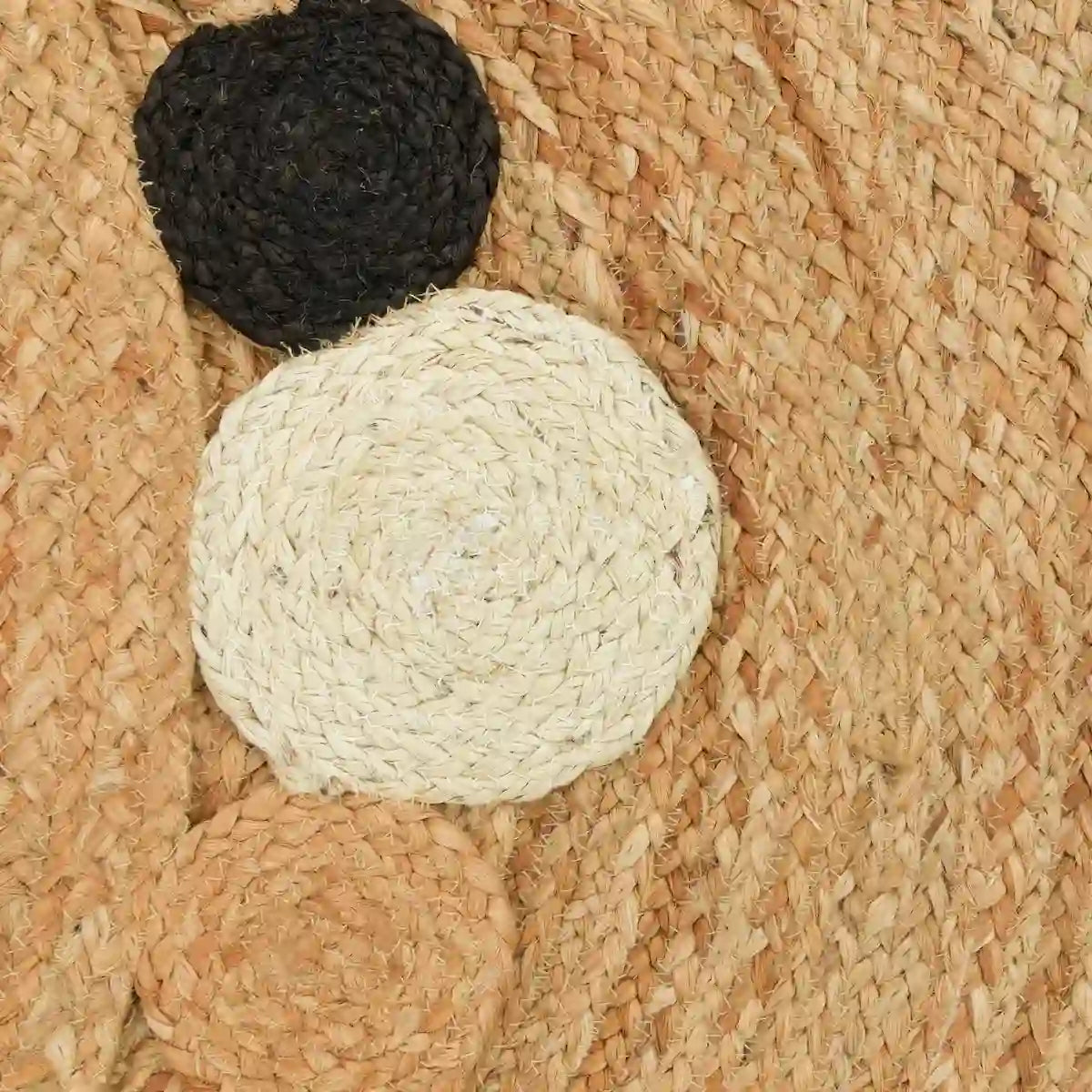 Dos Tapis Rond Jute Elya
