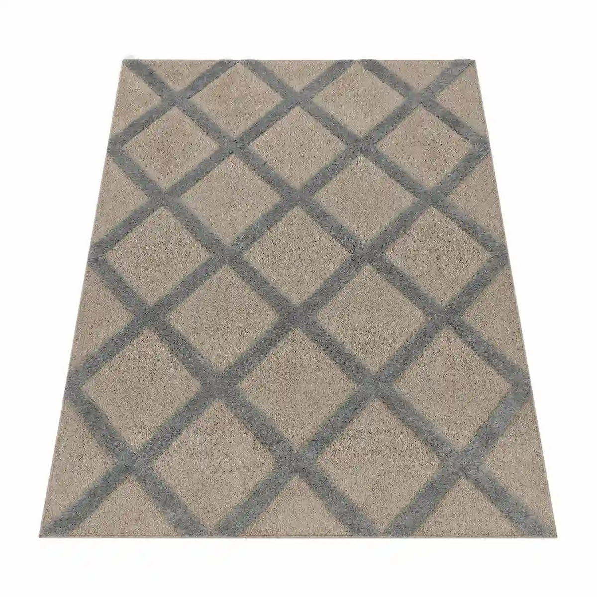 Tapis Berbère Losata couleur gris sur fond blanc