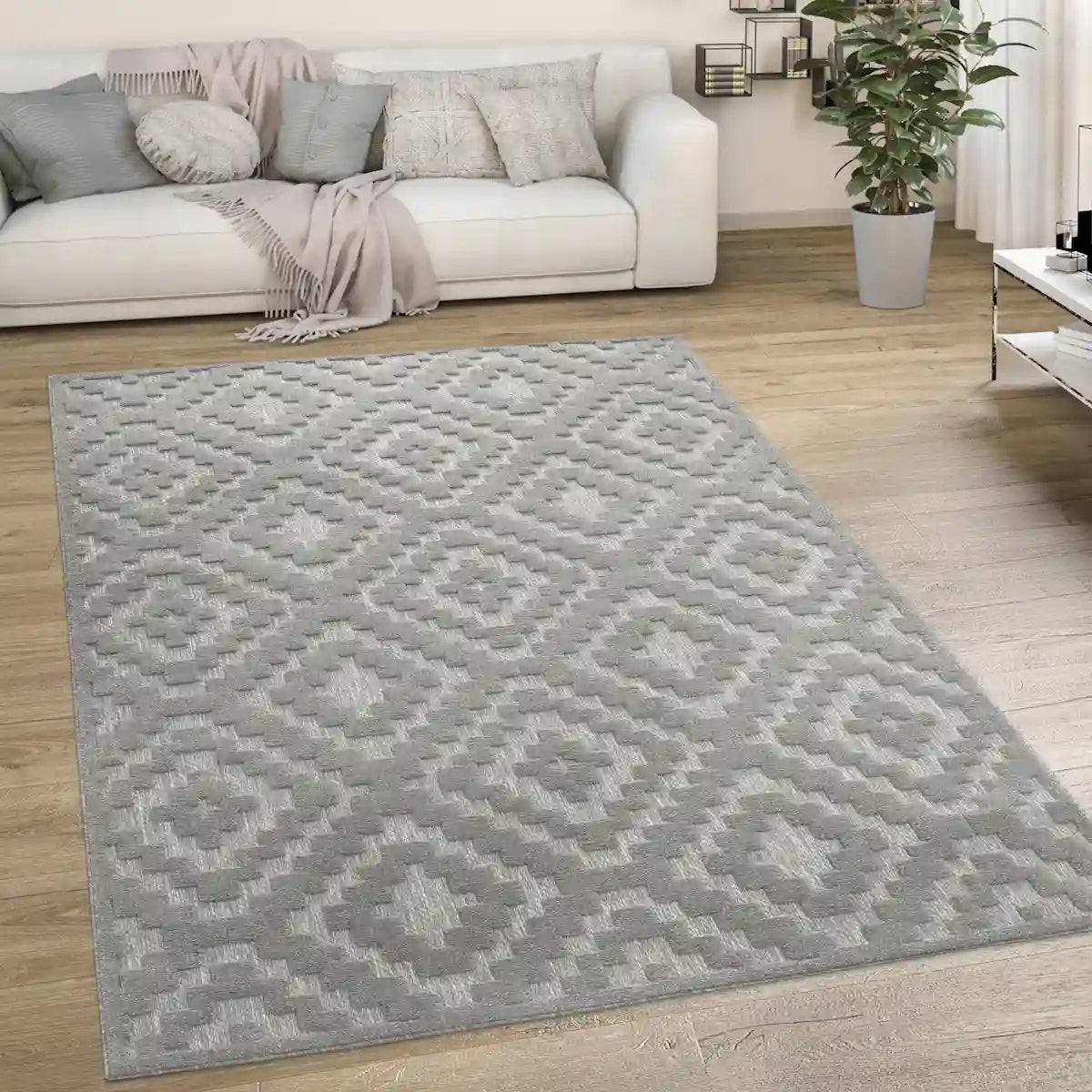 Tapis Berbère Aduz Gris - Tapis de salon