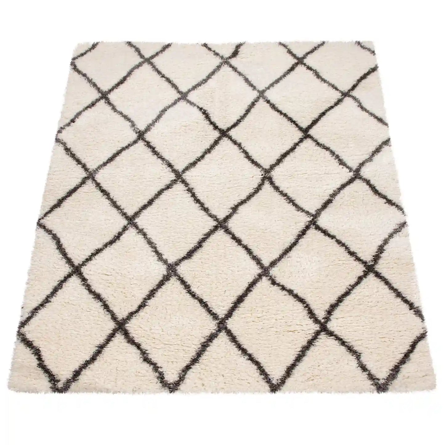 Tapis Berbère Sayna - Crème - Fond Blanc