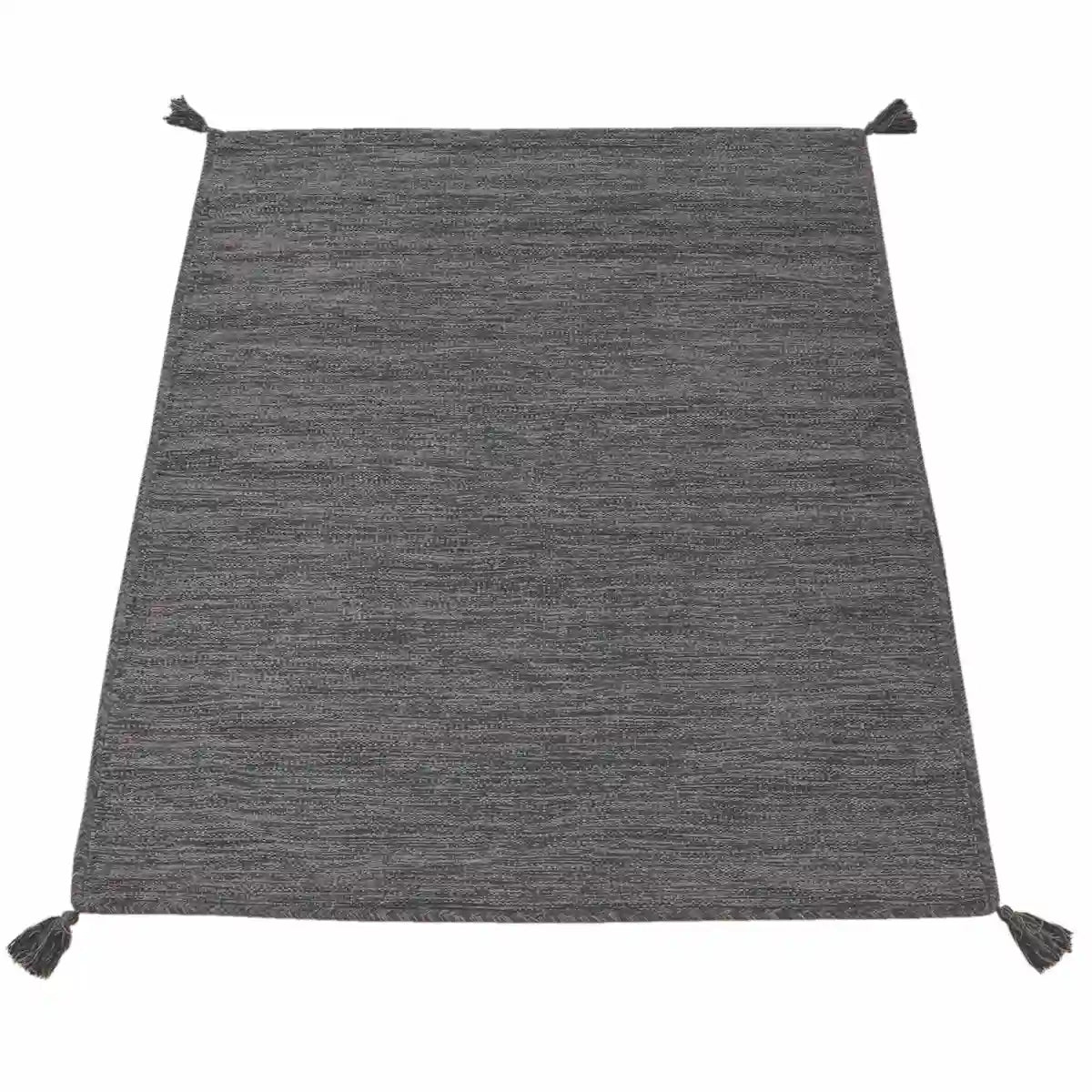 Tapis Berbère Uni Gris sur fond blanc