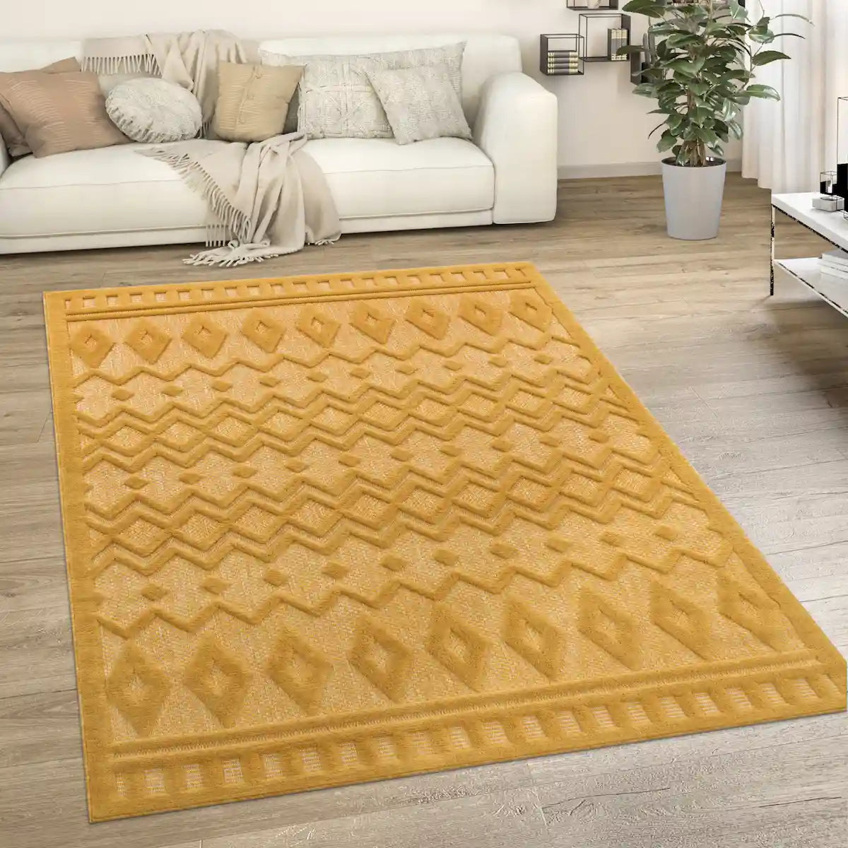Tapis Berbère Taka Couleur Jaune