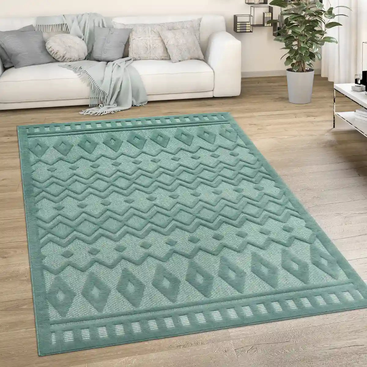 Tapis Berbère Taka couleur Turquoise