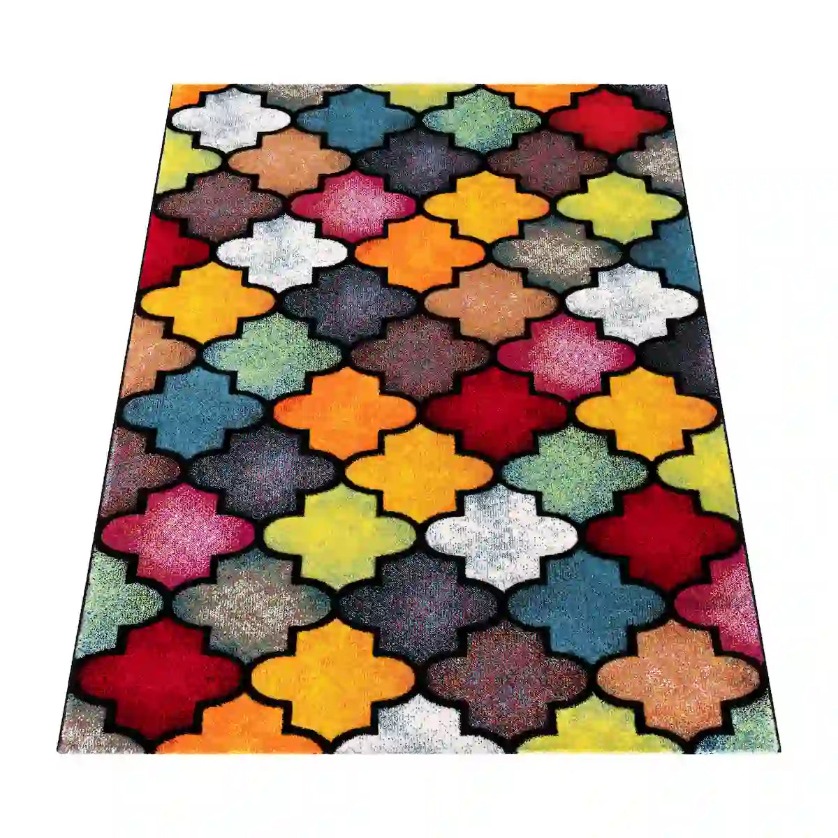 Tapis Coloré Andalou sur fond blanc