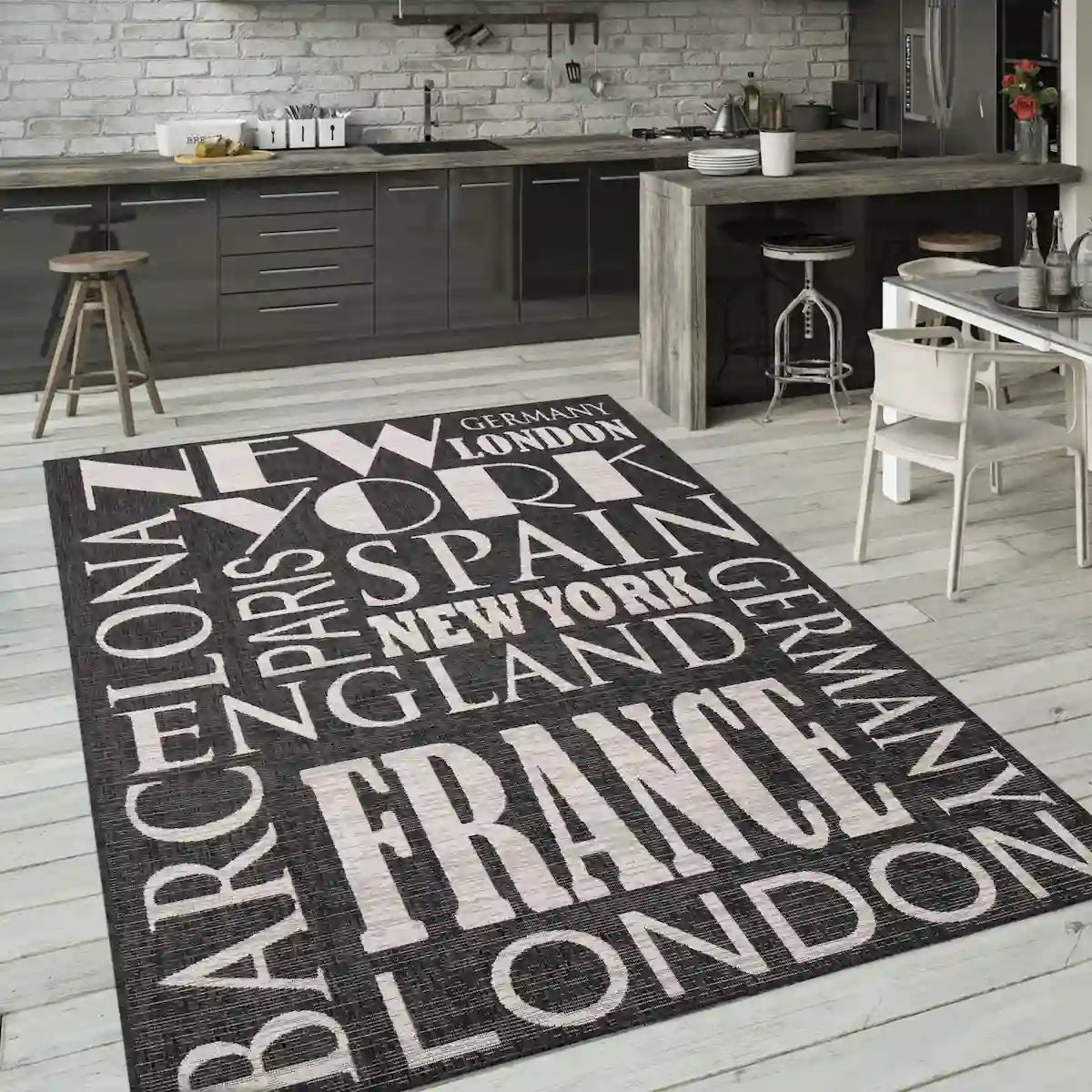 Tapis Cuisine Urban Worldline Anthracite - Tapis de cuisine
