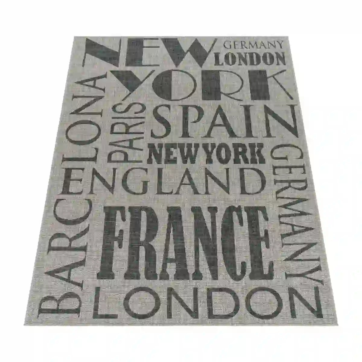 Tapis Cuisine Urban Worldline Gris sur fond blanc