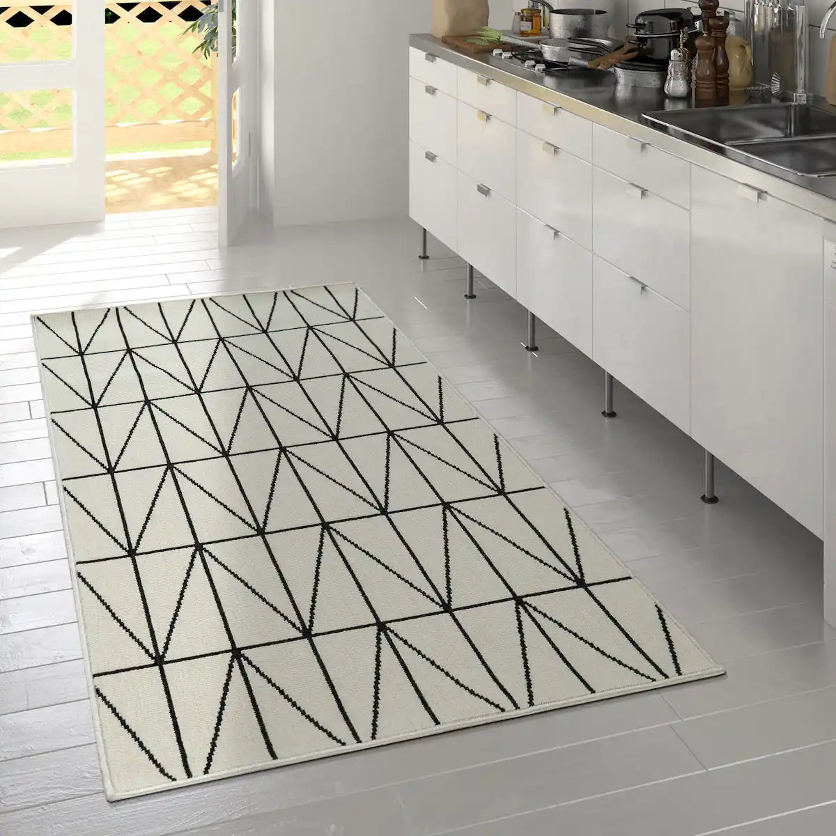 Tapis Cuisine Vazo - Blanc
