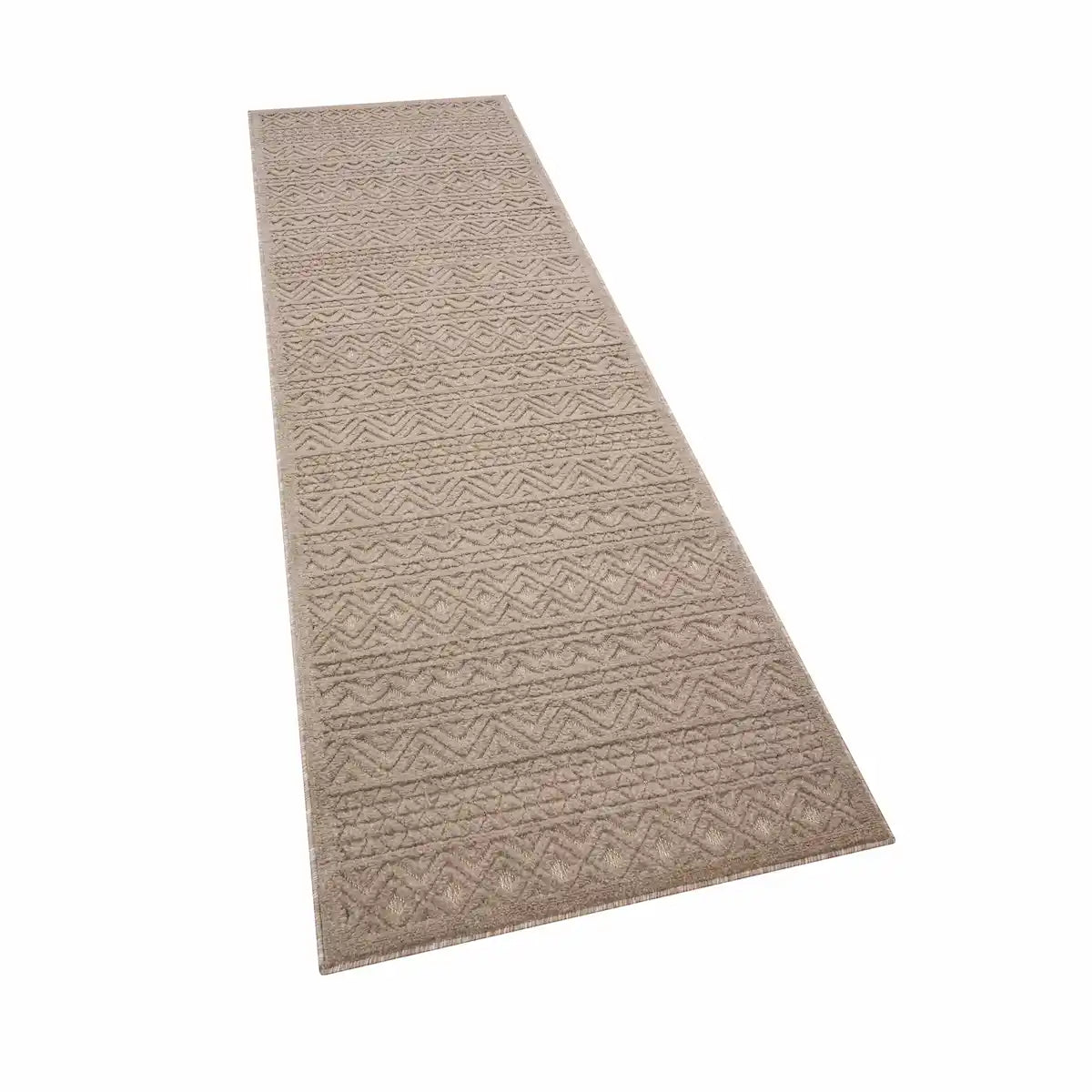 Tapis de Couloir Zagora Beige sur fond blanc