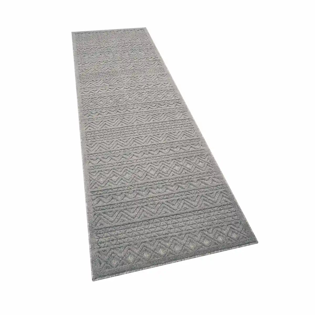 Tapis de Couloir Zagora Gris sur fond blanc