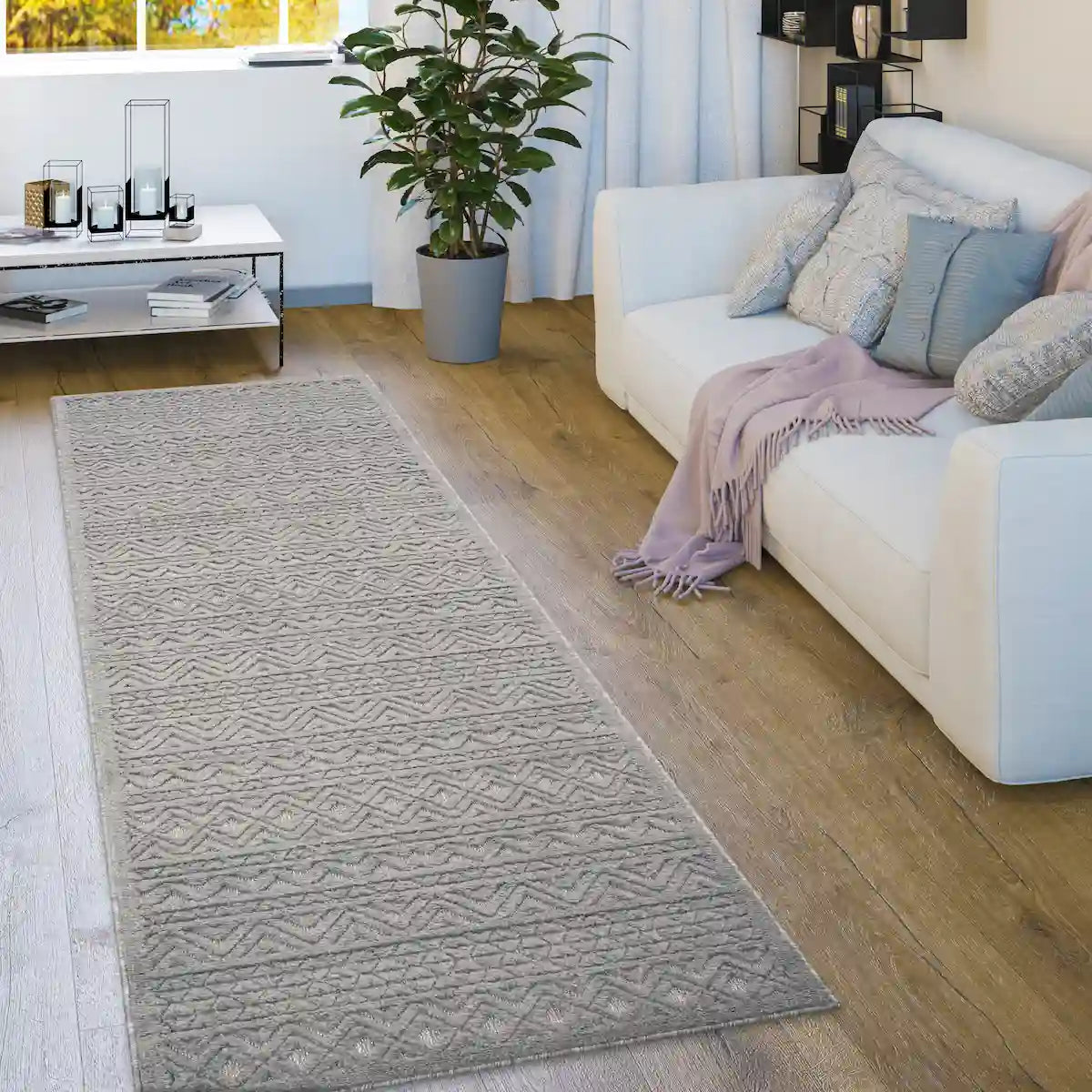 Tapis de Couloir Zagora Gris