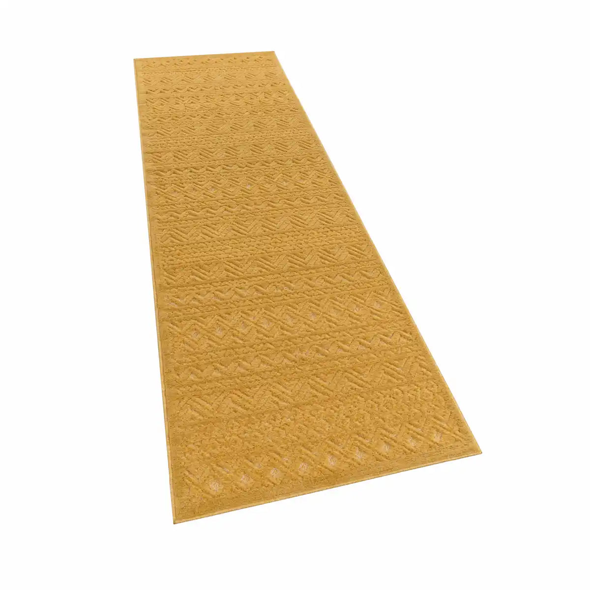 Tapis de Couloir Zagora Jaune sur fond blanc