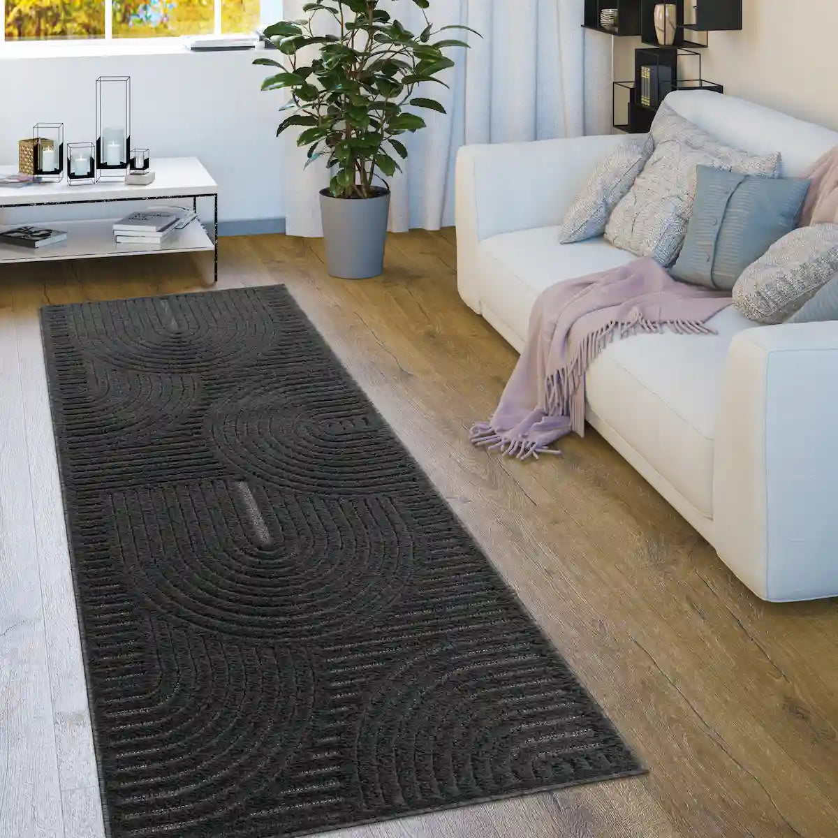 Tapis de Couloir Zola Anthracite