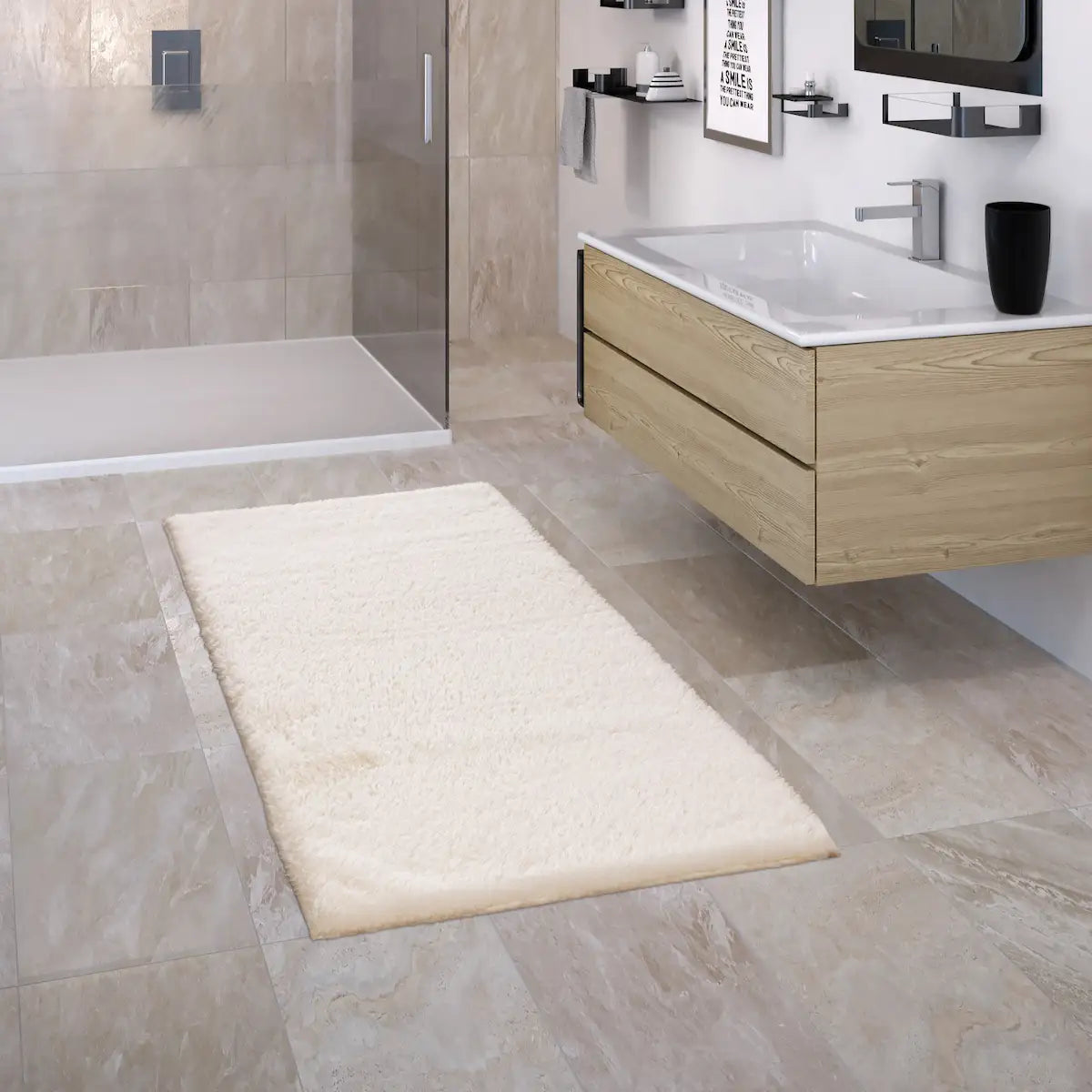 Tapis Salle de Bain Doucito - Crème