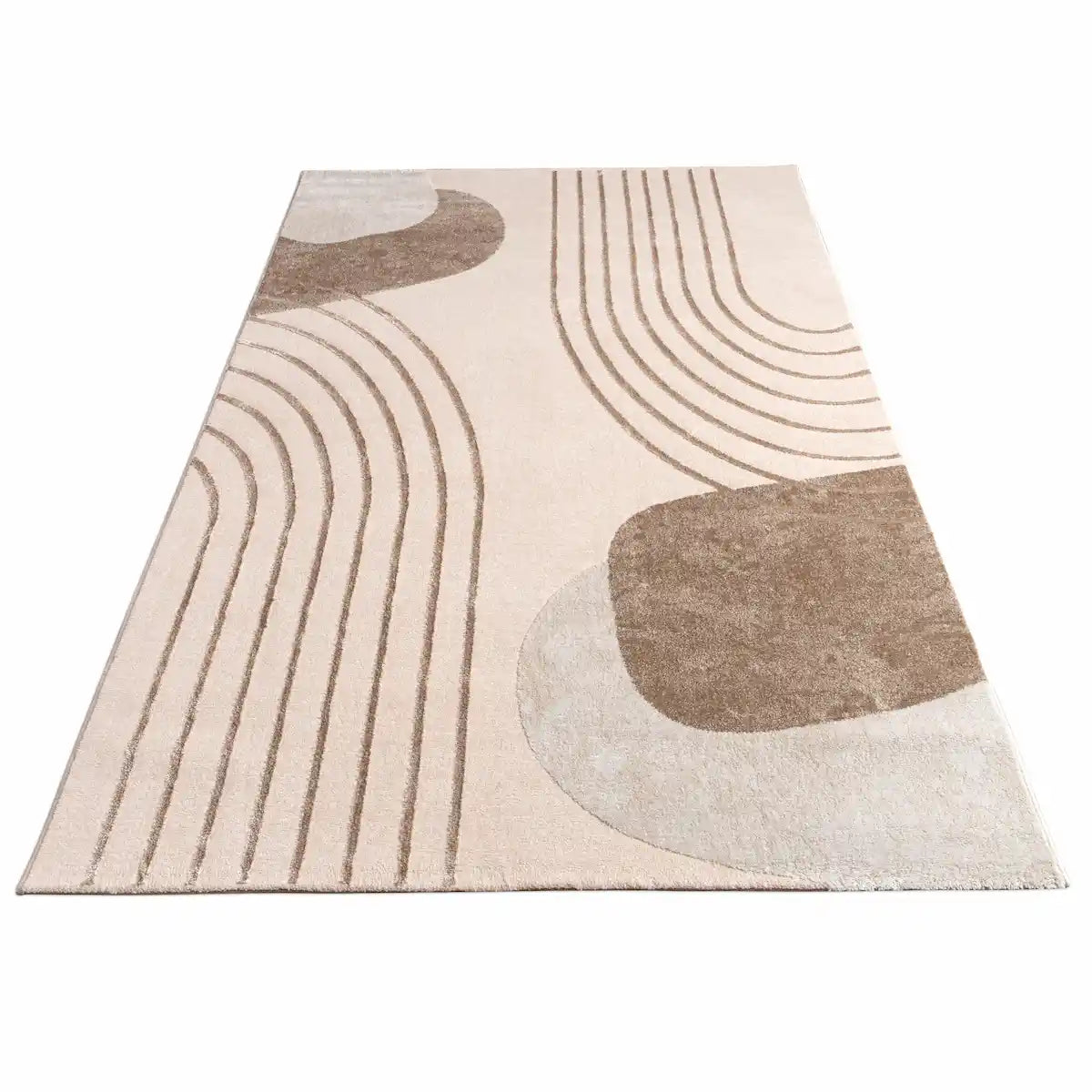Tapis Design Aero Beige sur fond blanc