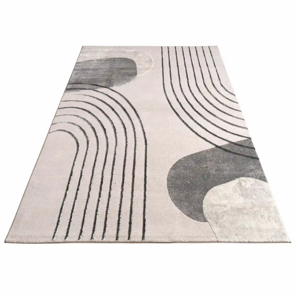 Tapis Design Aero Gris sur fond blanc
