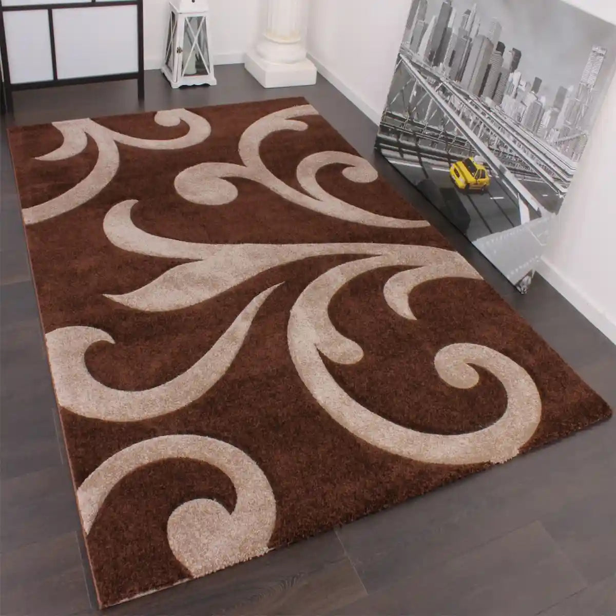 Tapis Design Aria Marron