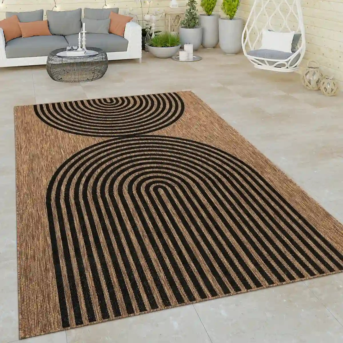 Tapis Design Arka Marron