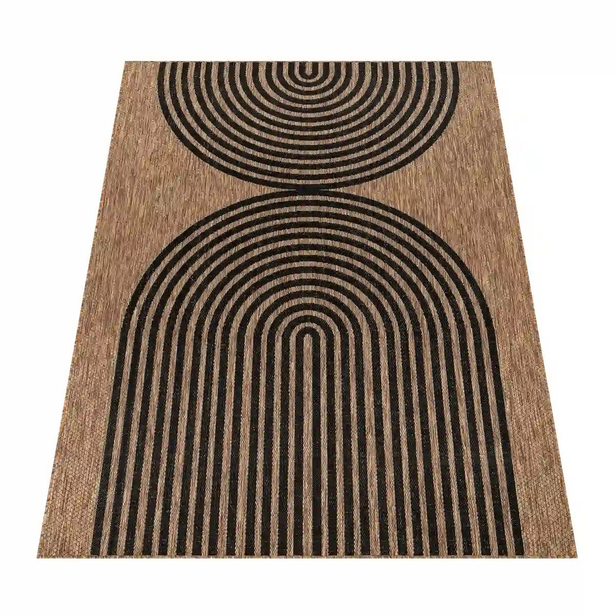 Tapis Design Arka Marron sur fond blanc