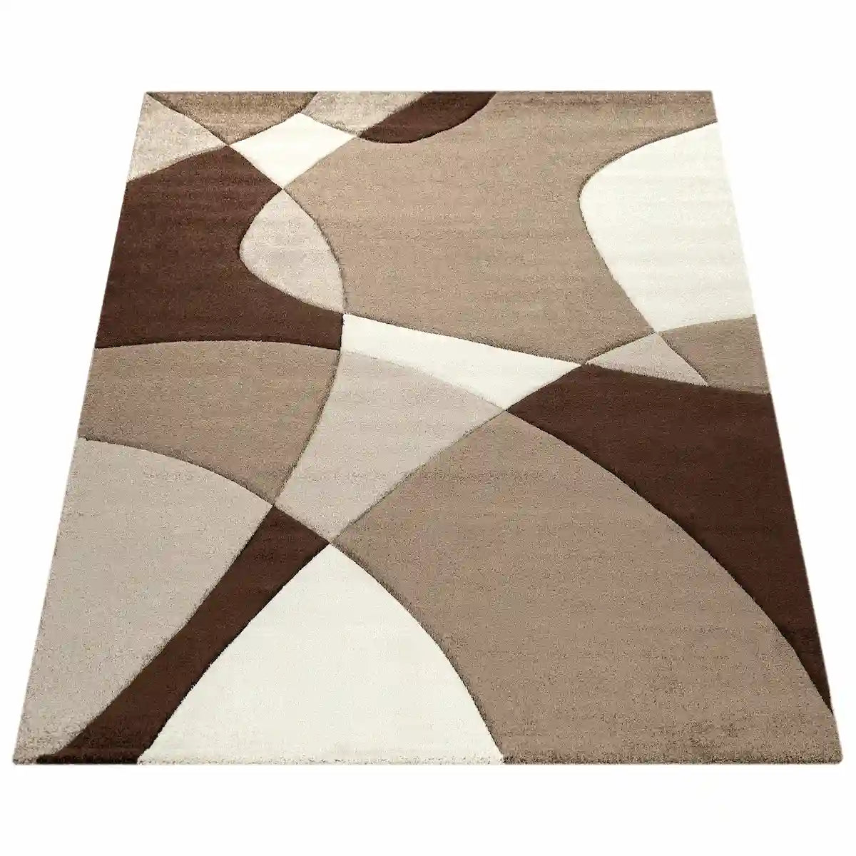 Tapis Design Arto Marron sur fond blanc