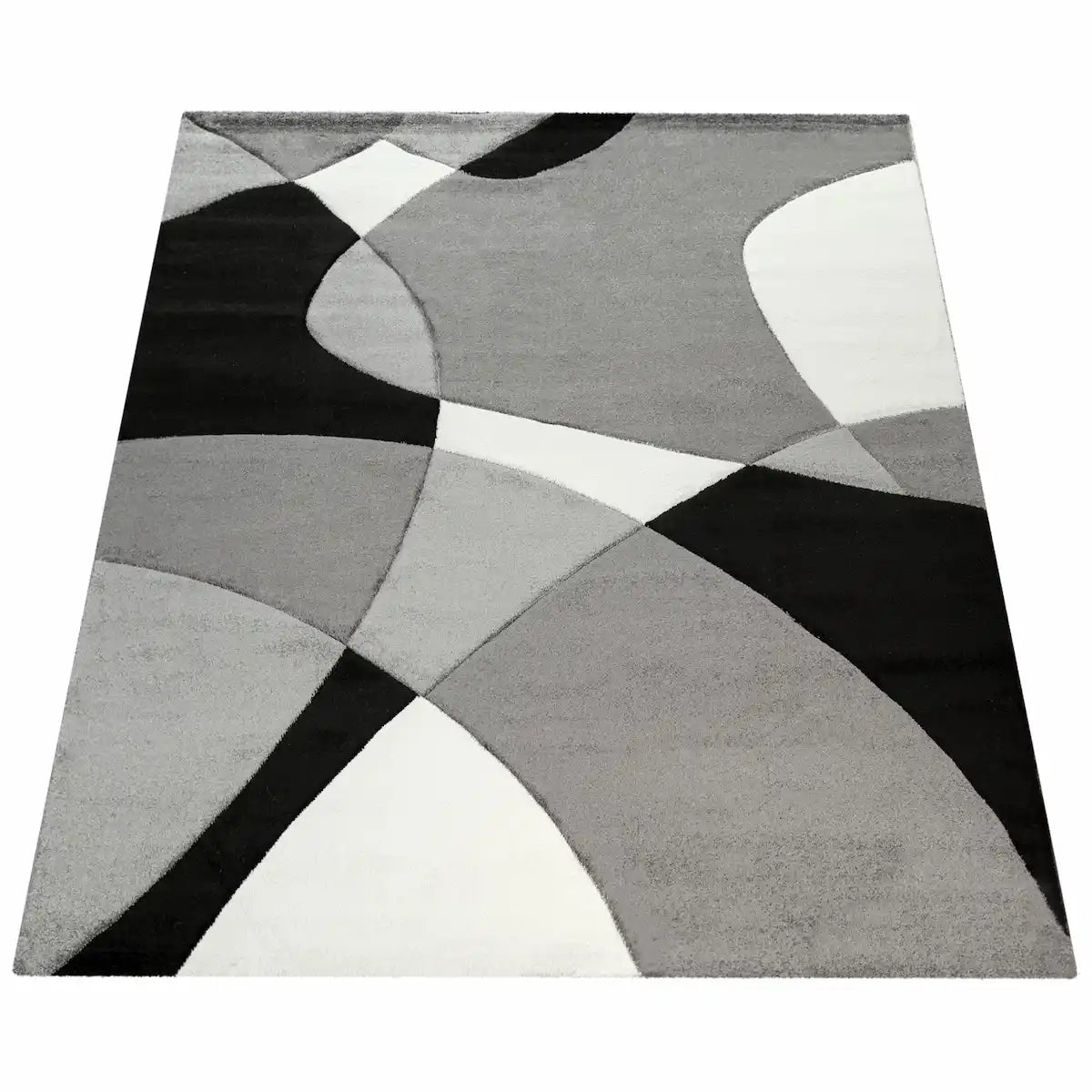 Tapis Design Arto Noir sur fond blanc