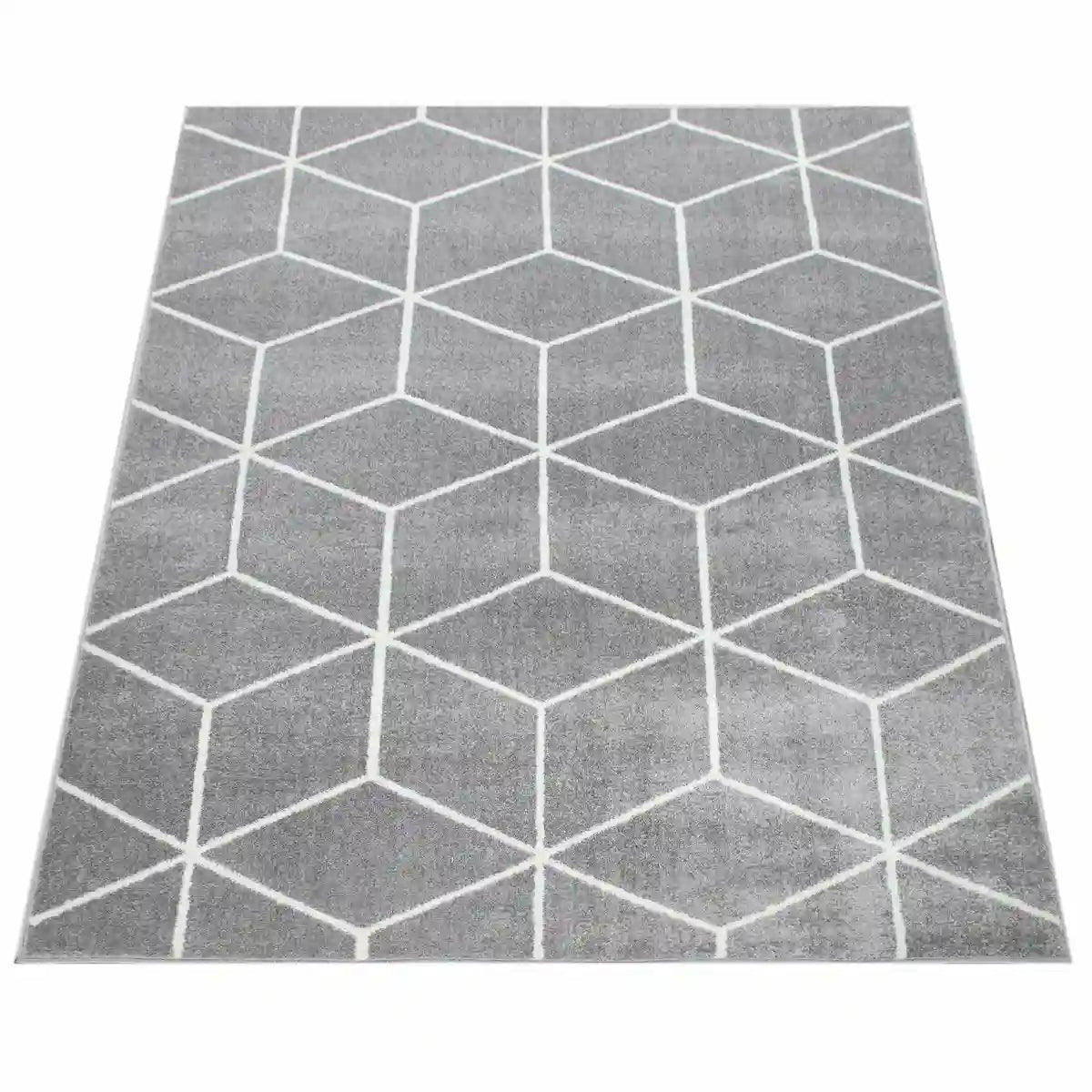 Tapis Design Cubra Gris sur fond blanc