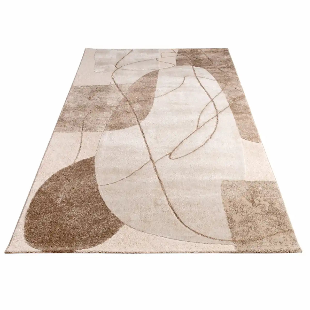 Tapis Design Fomo Beige sur Fond blanc