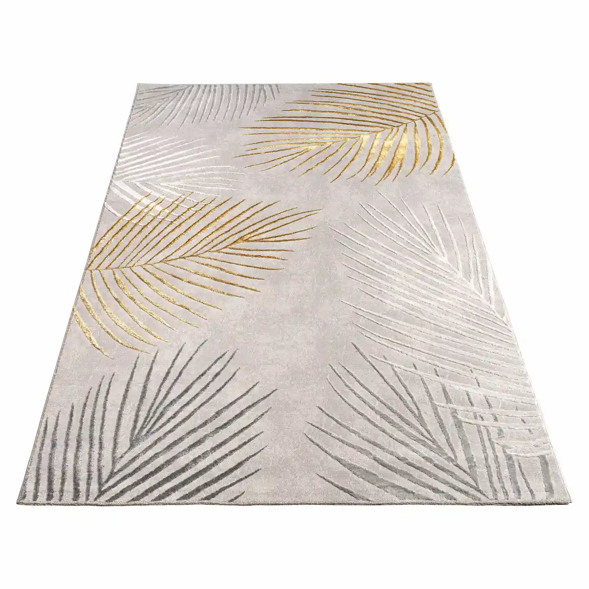 Tapis Design Palma Beige sur fond blanc