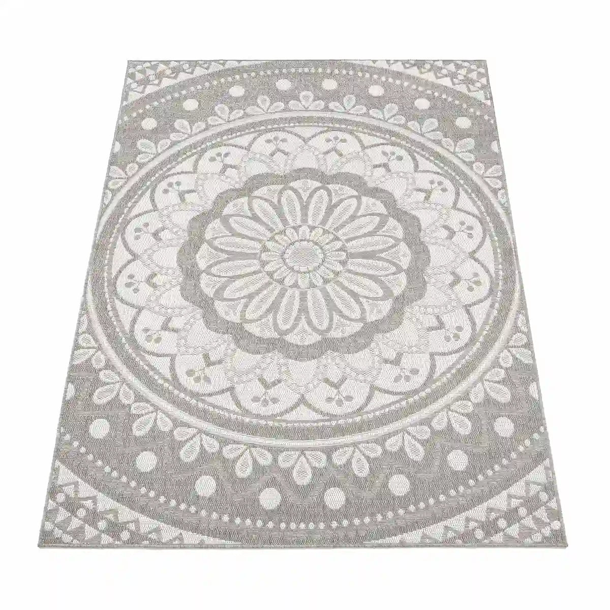 Tapis Design Rosas Gris sur fond blanc