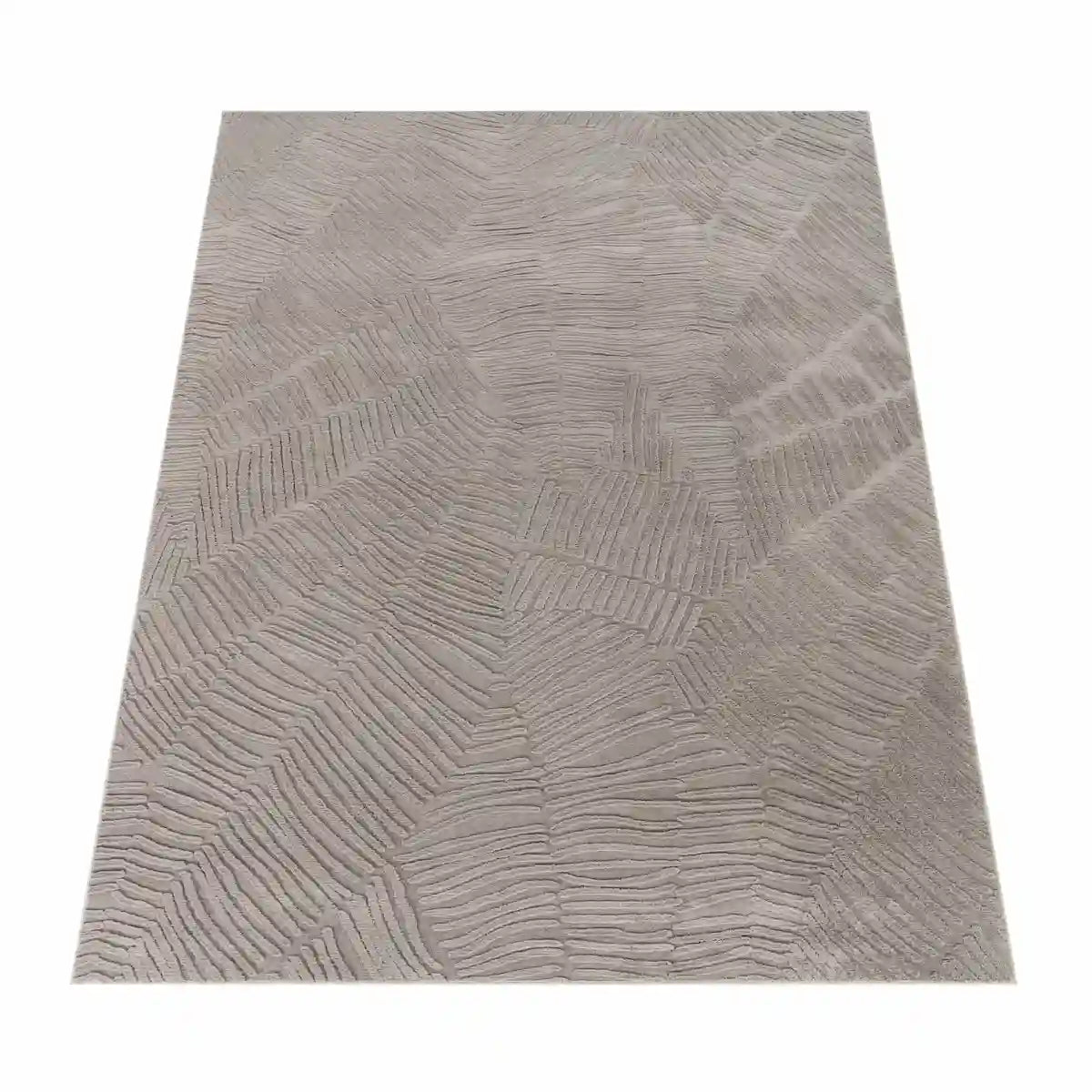 Tapis Design Tavo Gris sur fond blanc