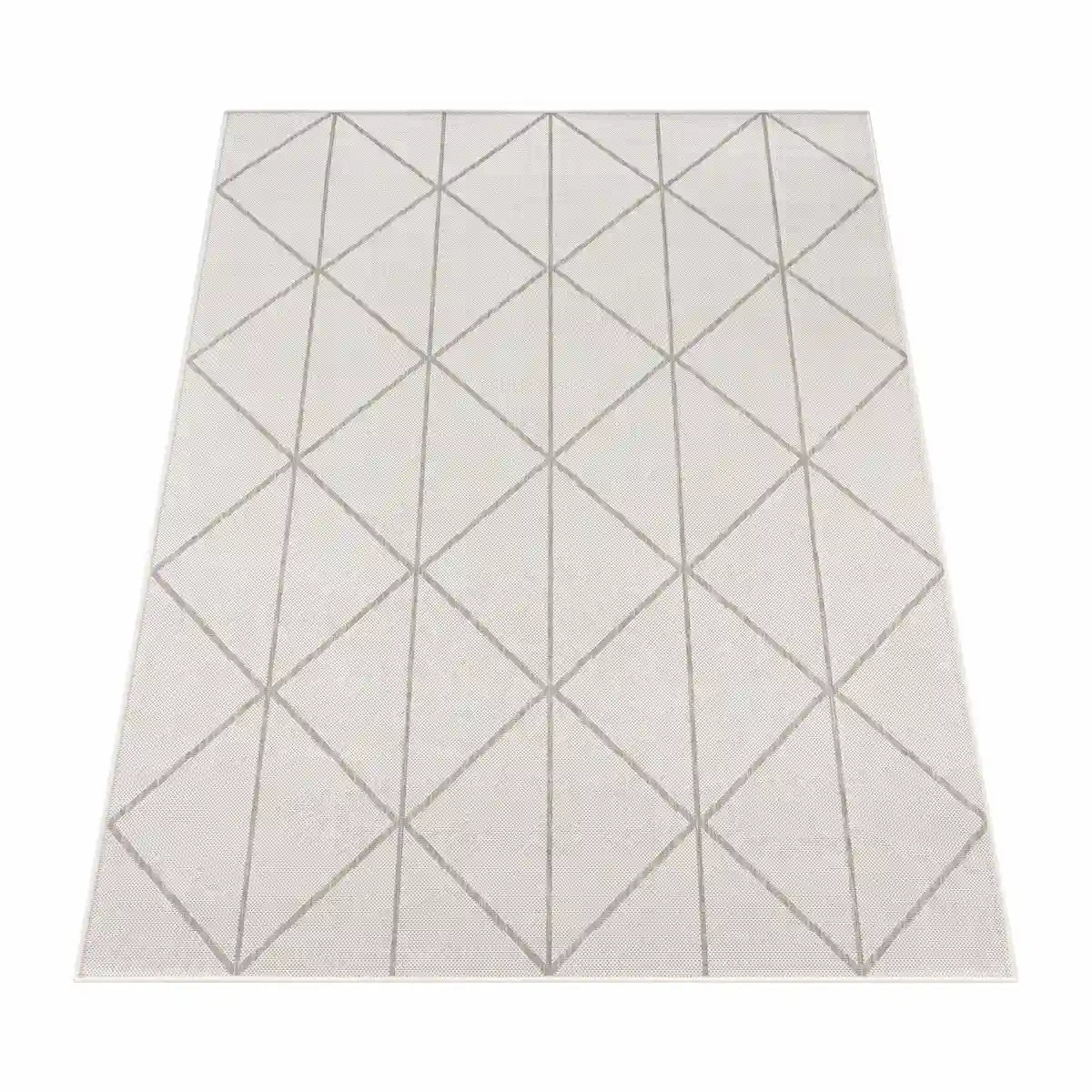 Tapis Design Trigo Blanc sur fond blanc