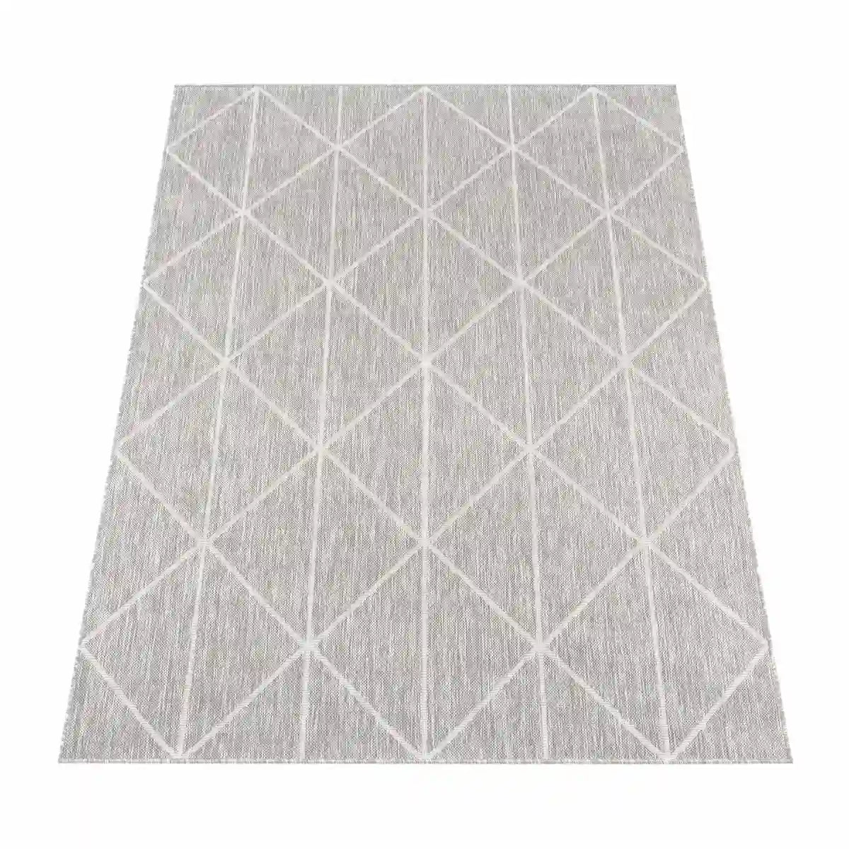 Tapis Design Trigo Gris sur fond blanc