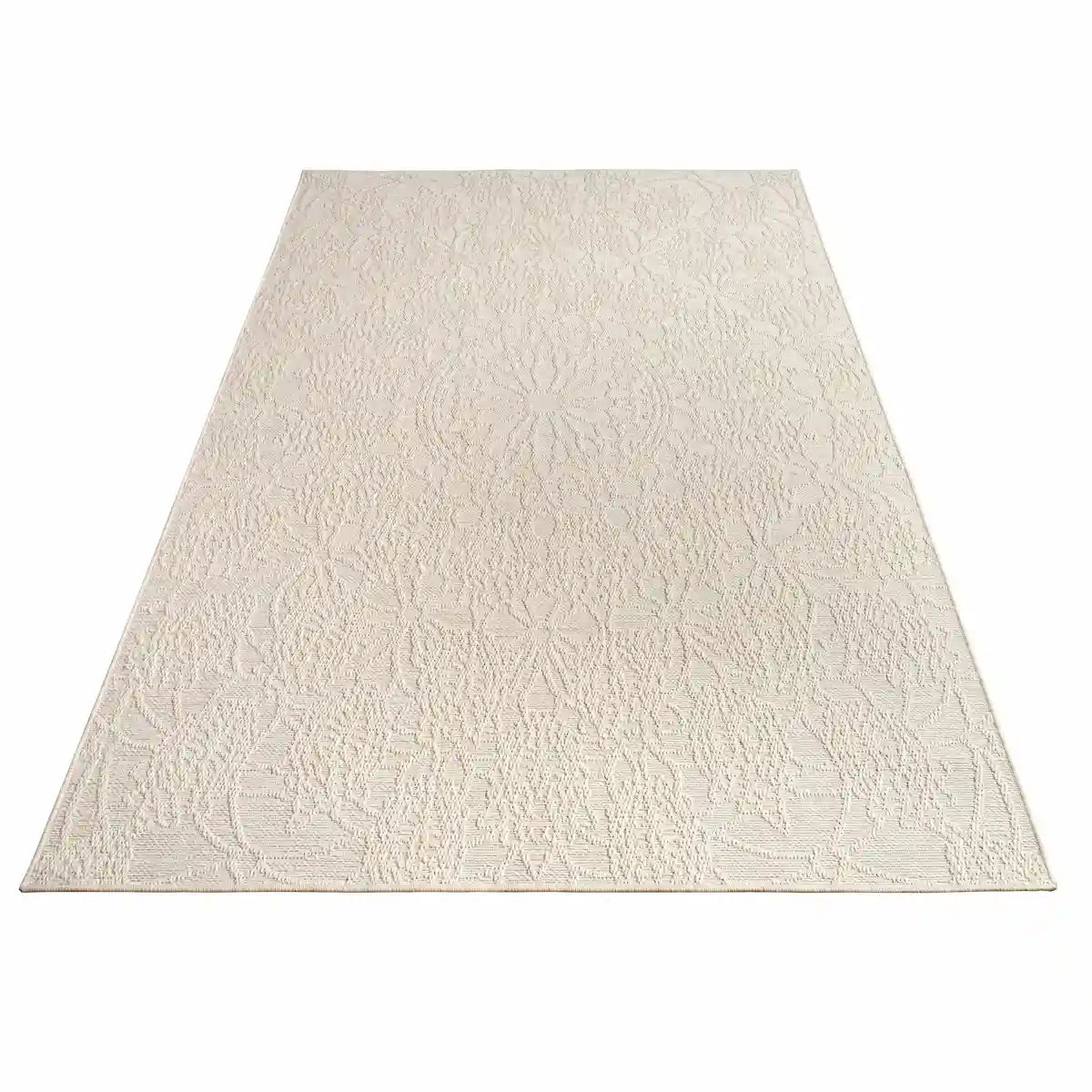 Tapis Design Velta Cream sur fond blanc