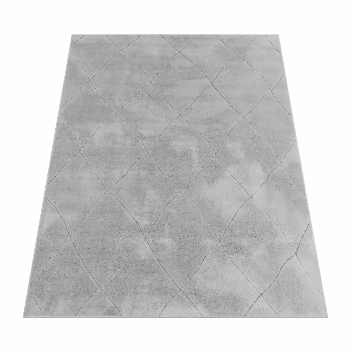 Tapis Doux Sofline Gris sur fond blanc