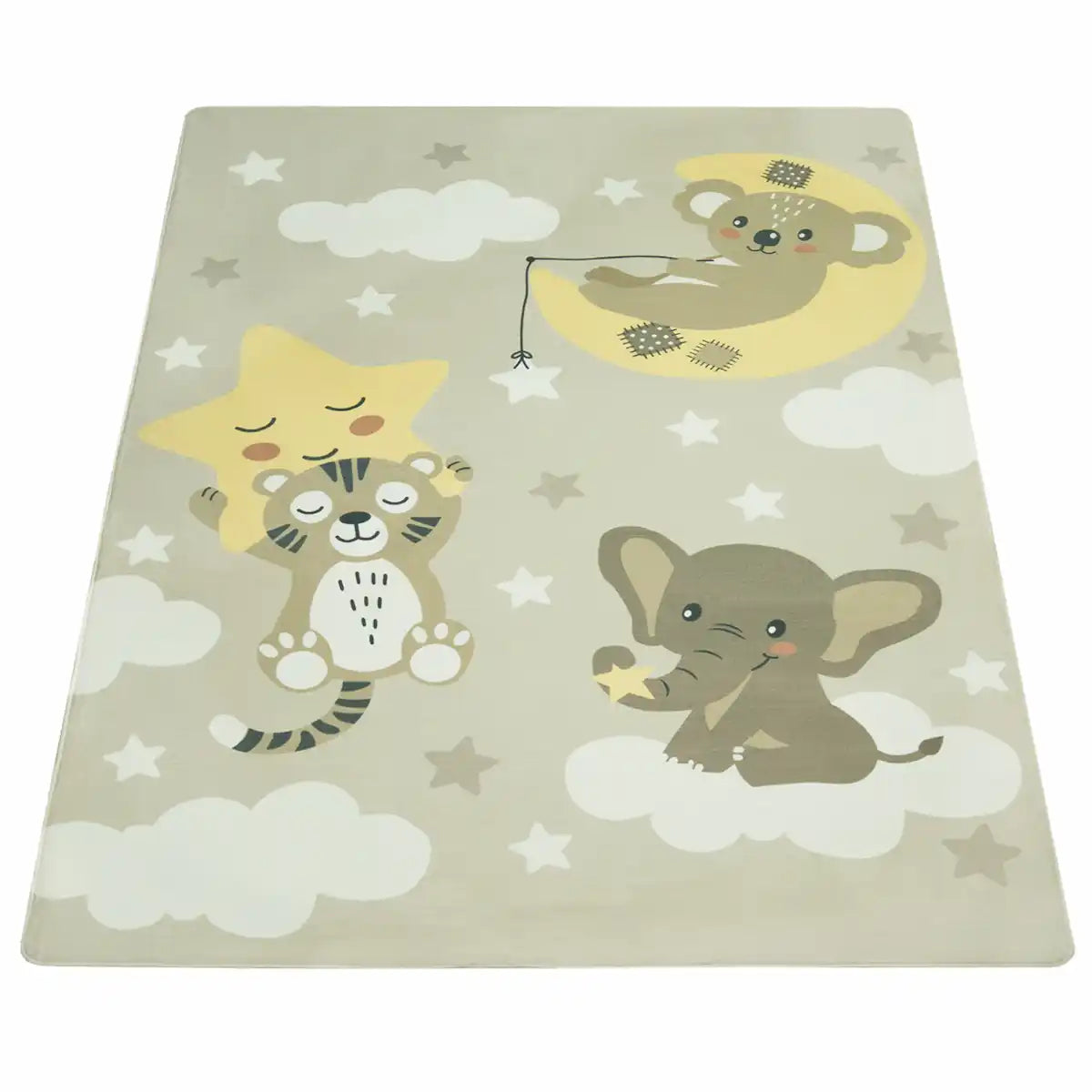 Tapis Enfant Bono Beige sur fond blanc