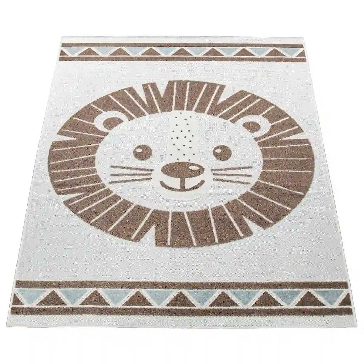 Tapis Enfant Bubo Beige sur fond blanc