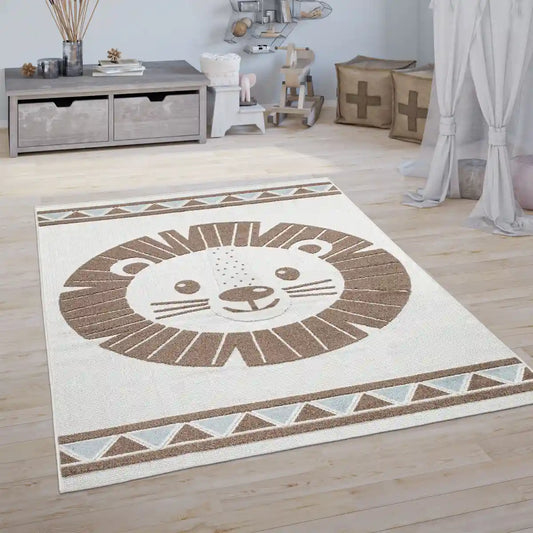 Tapis Enfant Bubo Beige - Tapis chambre enfant