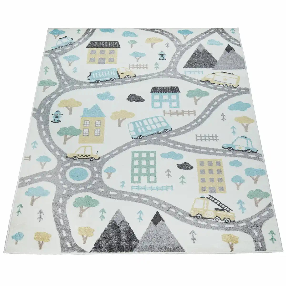 Tapis Enfant Route Everest - Fond Blanc