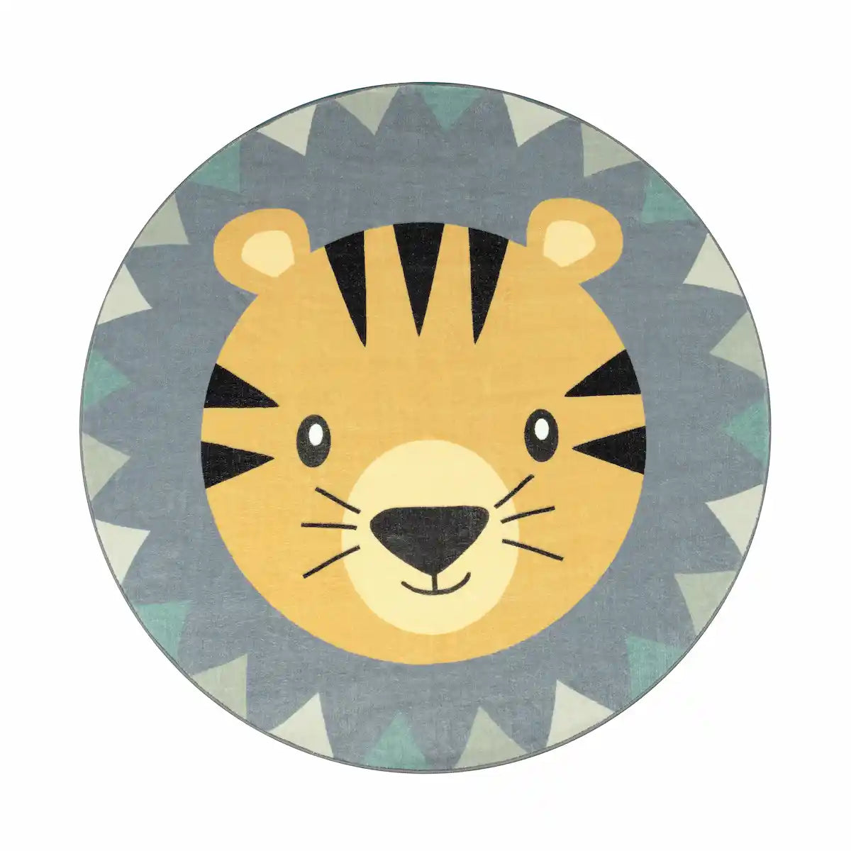 Tapis Rond Enfant Tigrou sur fond blanc