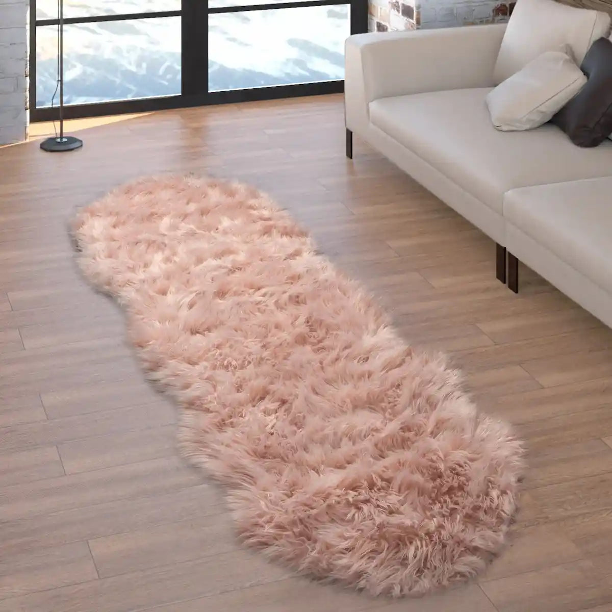 Tapis Forme Originale Calino Rose - Tapis forme irrégulière