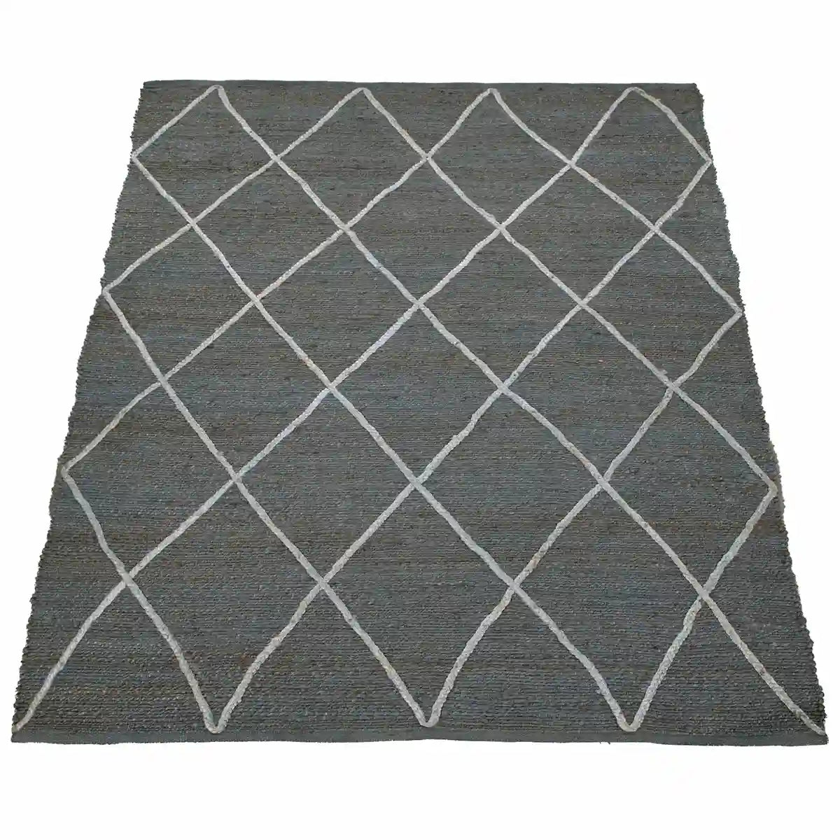 Tapis Jute Payla Anthracite sur fond blanc