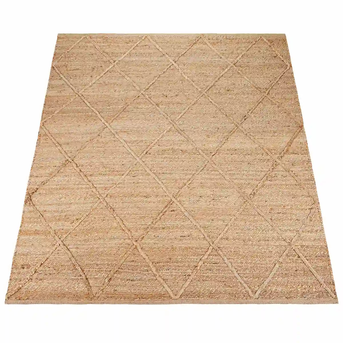 Tapis Jute Payla Beige sur fond blanc