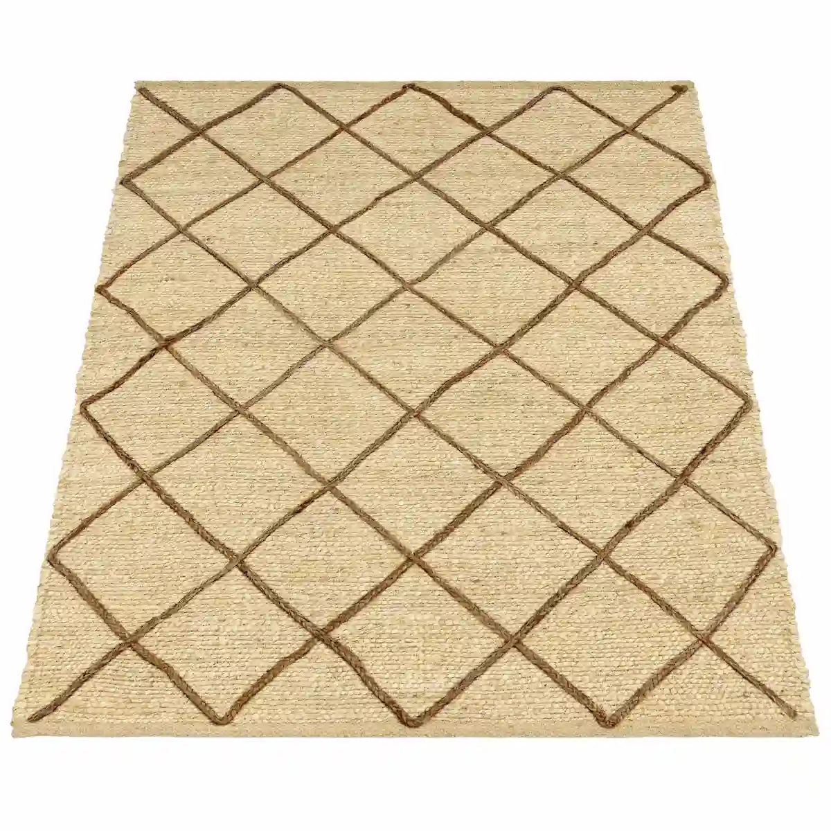 Tapis Jute Payla Cream sur fond blanc