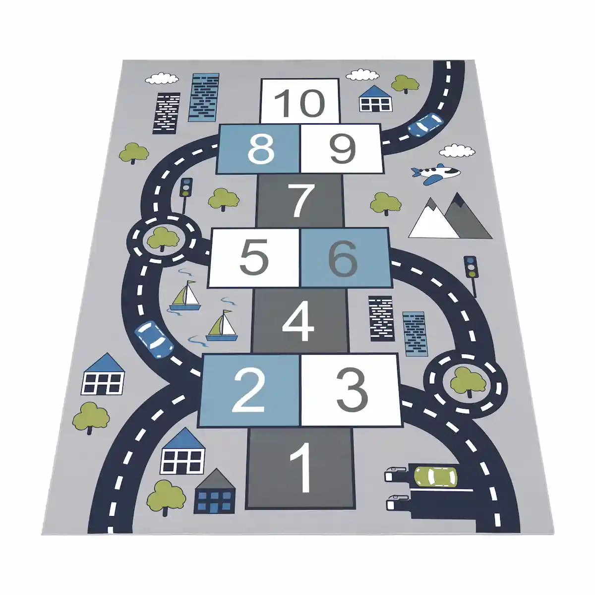 Tapis Marelle Griso - Fond blanc